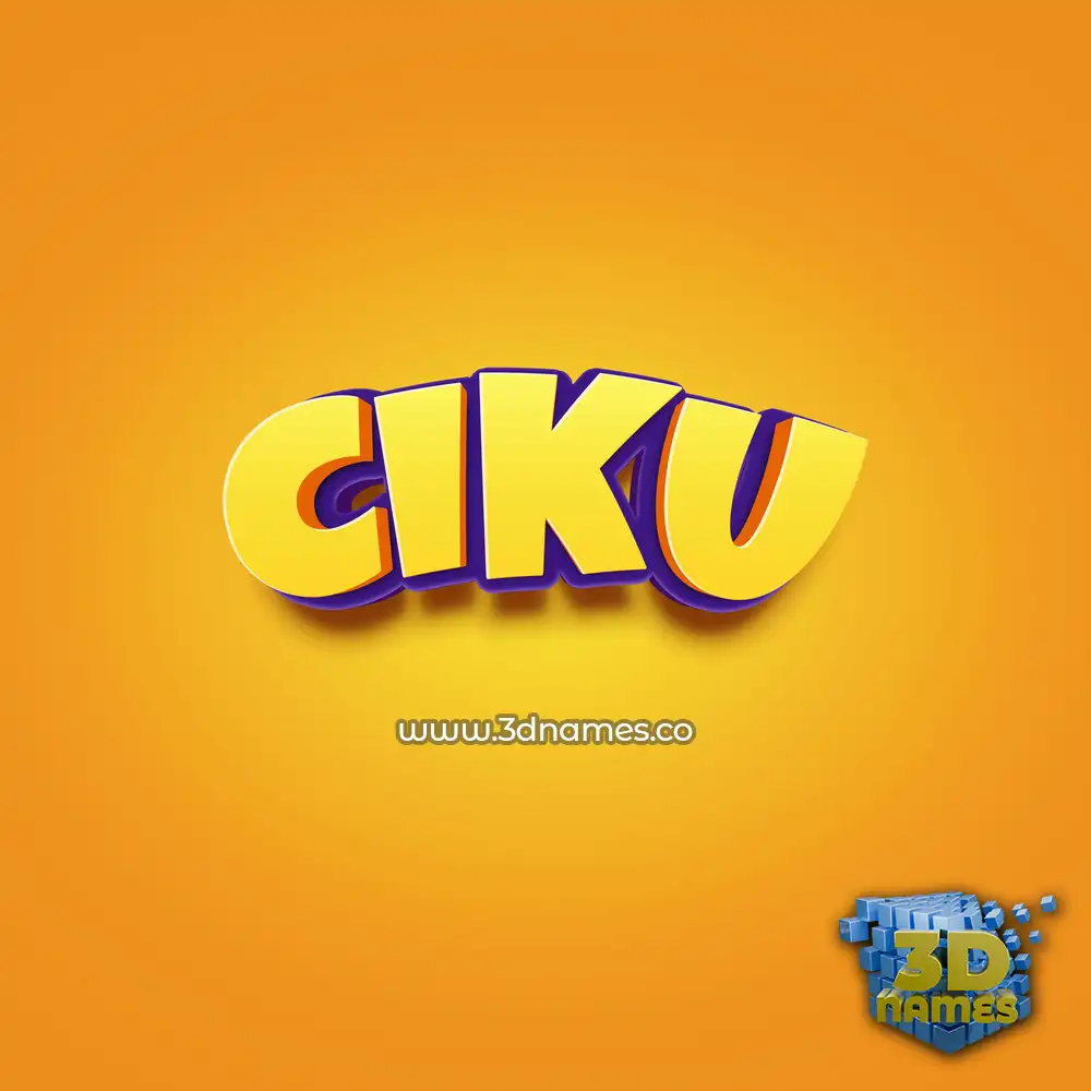 ciku in Orange Toon style - 3D name wallpaper