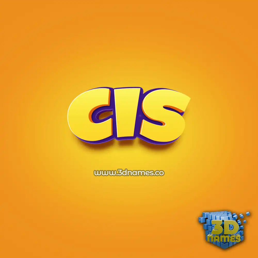 cis in Orange Toon style - 3D name wallpaper