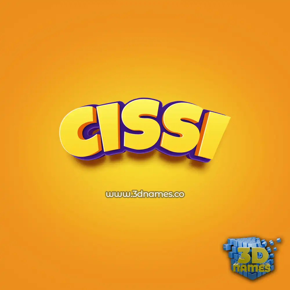 cissi in Orange Toon style - 3D name wallpaper