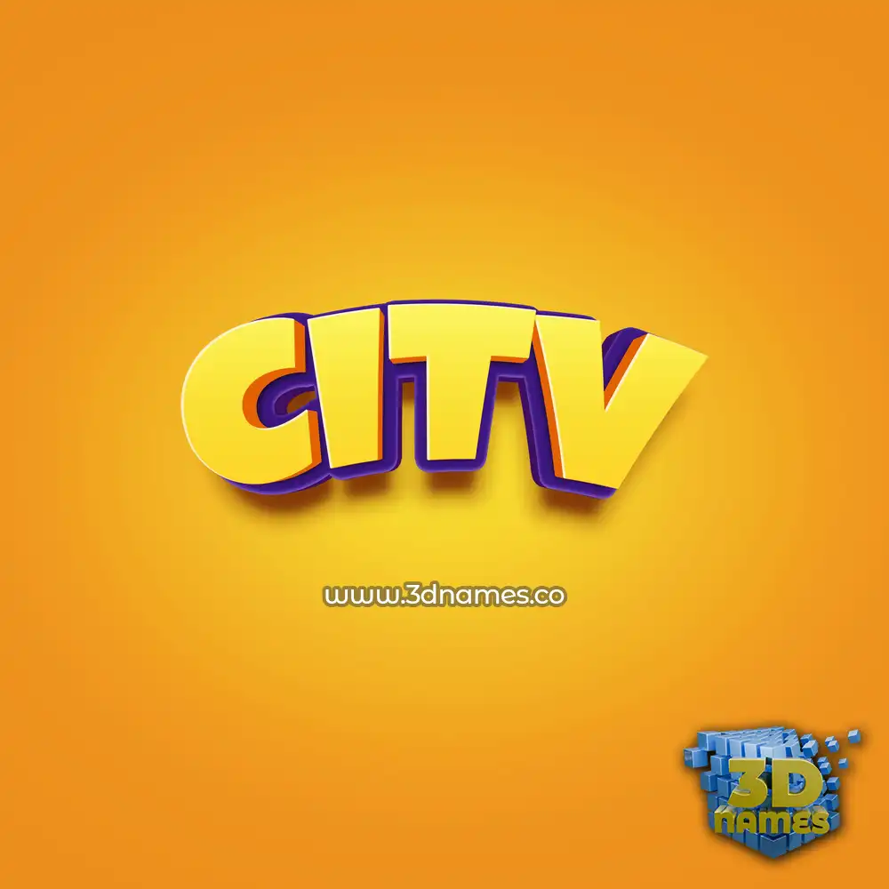 citv in Orange Toon style - 3D name wallpaper