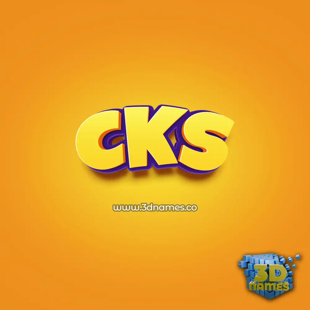 cks in Orange Toon style - 3D name wallpaper