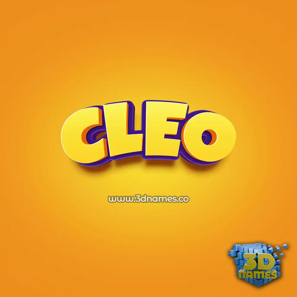 cleo in Orange Toon style - 3D name wallpaper