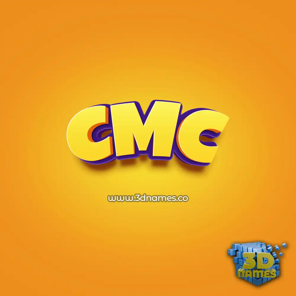 cmc in Orange Toon style - 3D name wallpaper