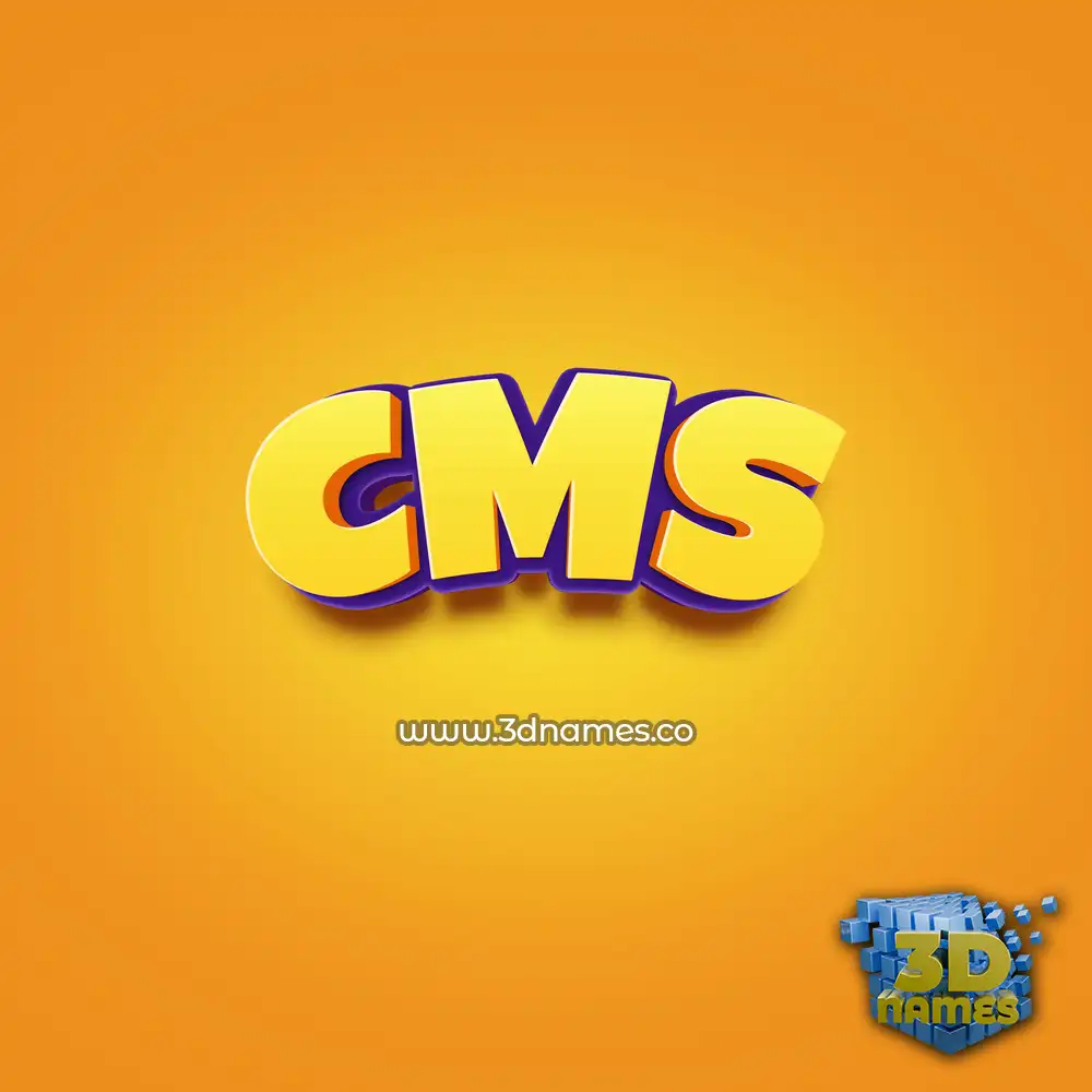 cms in Orange Toon style - 3D name wallpaper