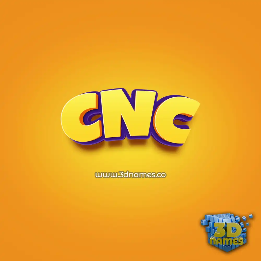 cnc in Orange Toon style - 3D name wallpaper