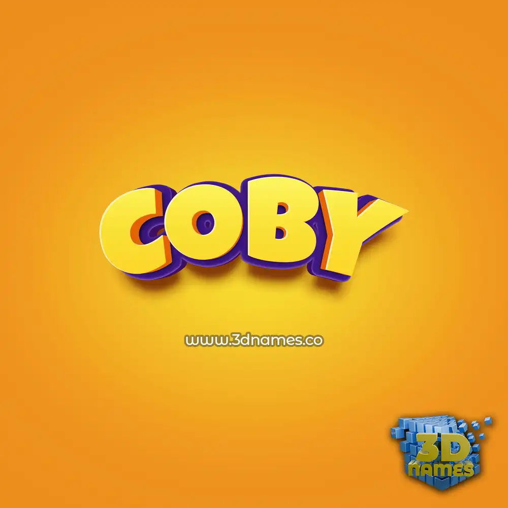 coby in Orange Toon style - 3D name wallpaper