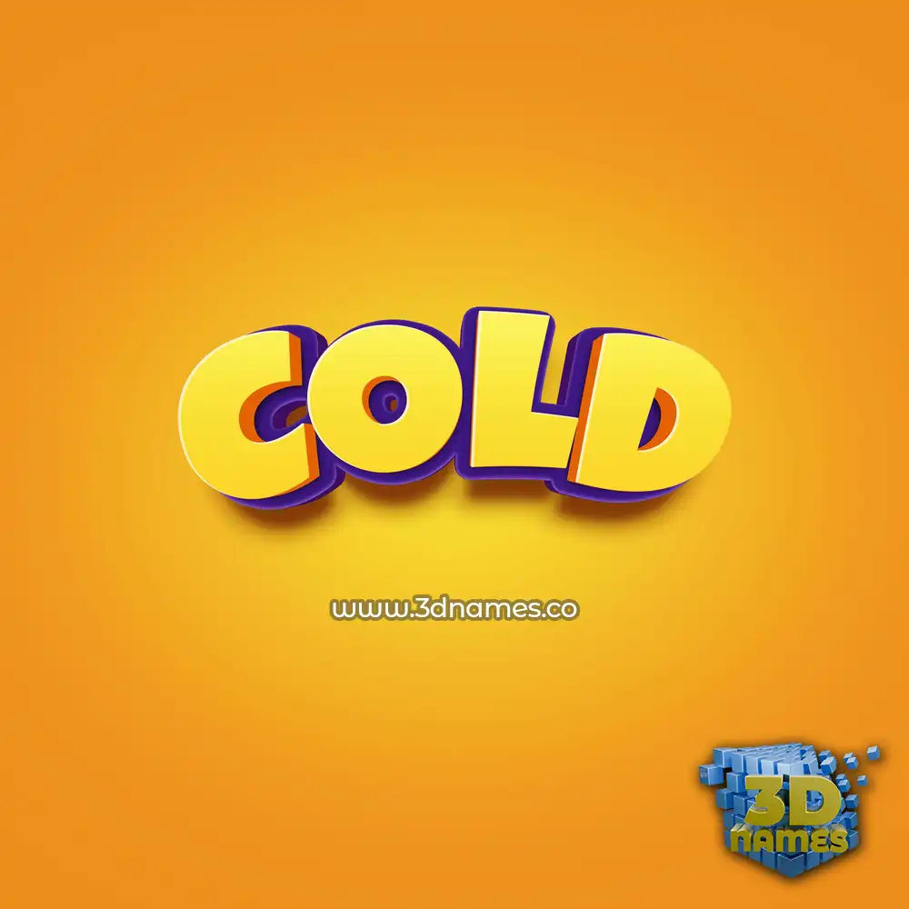 cold in Orange Toon style - 3D name wallpaper
