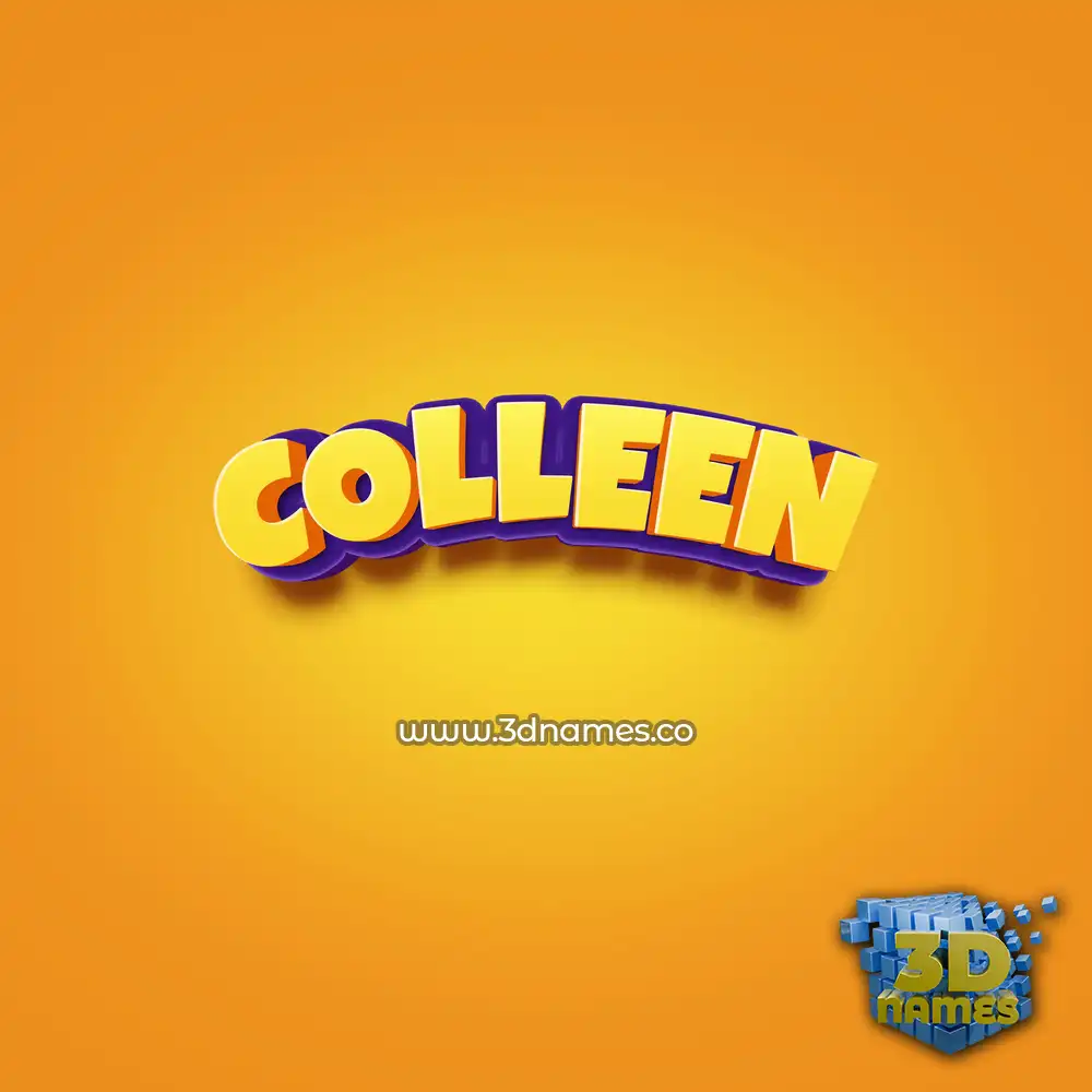 colleen in Orange Toon style - 3D name wallpaper