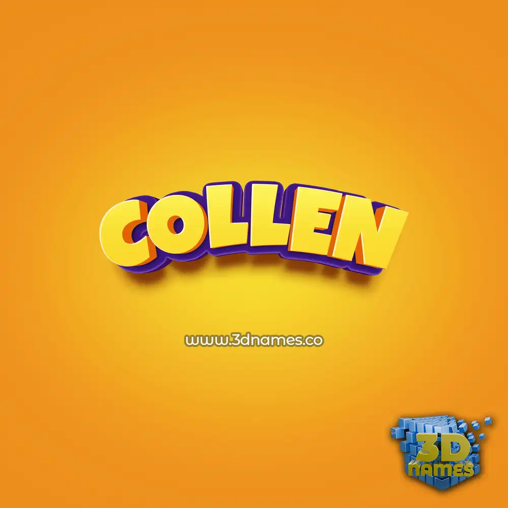 collen in Orange Toon style - 3D name wallpaper