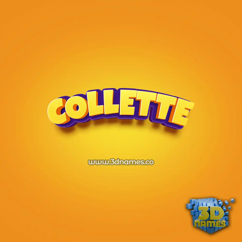 collette in Orange Toon style - 3D name wallpaper