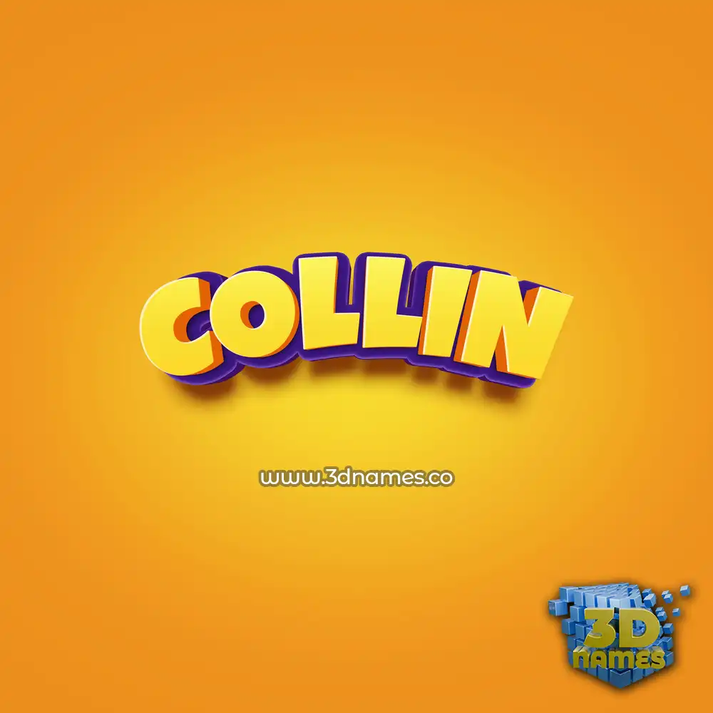 collin in Orange Toon style - 3D name wallpaper
