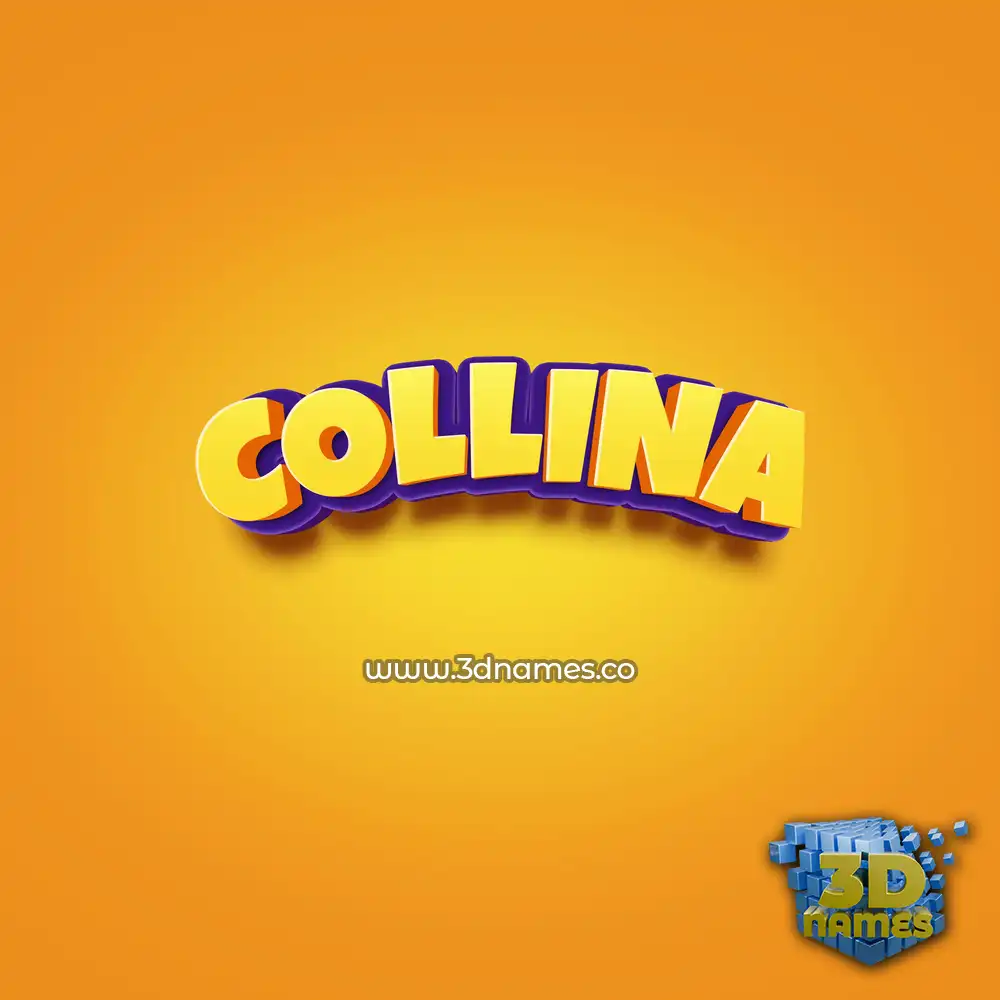 collina in Orange Toon style - 3D name wallpaper
