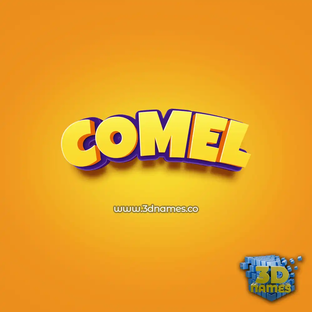 comel in Orange Toon style - 3D name wallpaper