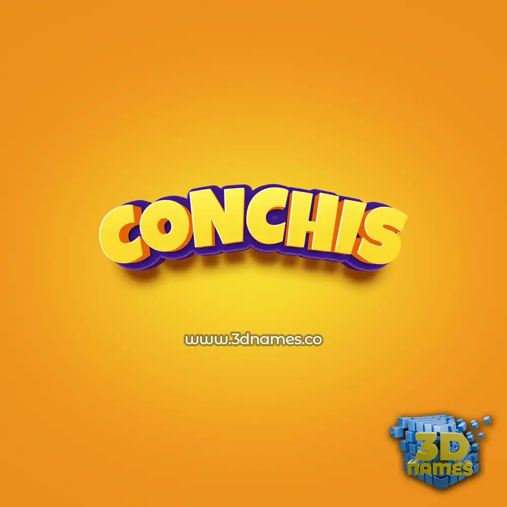 conchis in Orange Toon style - 3D name wallpaper