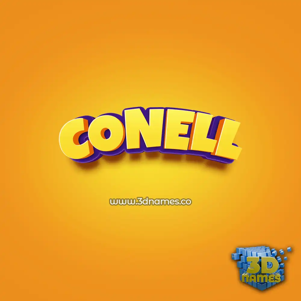 conell in Orange Toon style - 3D name wallpaper