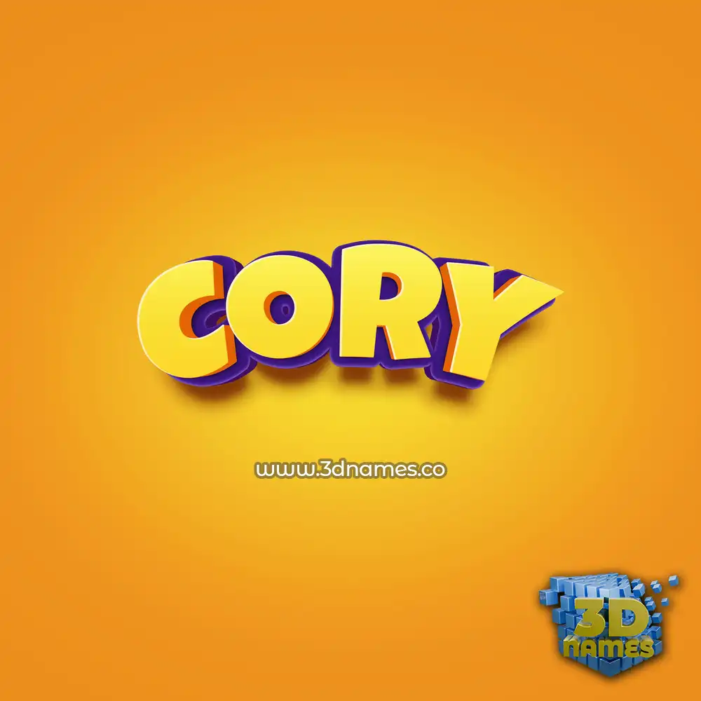 cory in Orange Toon style - 3D name wallpaper
