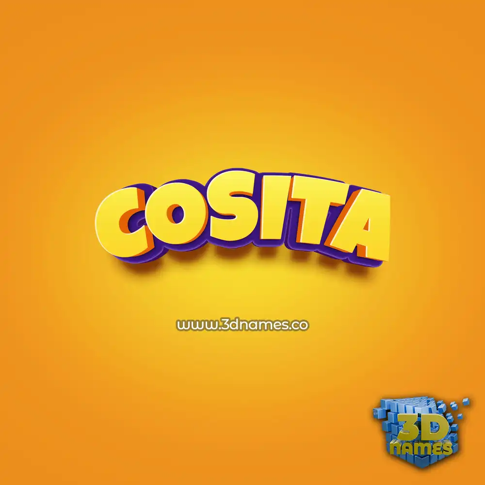 cosita in Orange Toon style - 3D name wallpaper