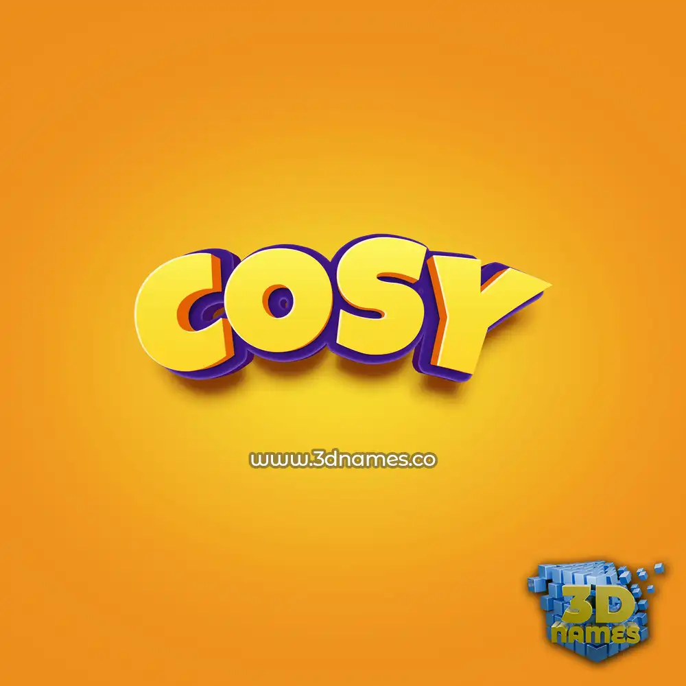cosy in Orange Toon style - 3D name wallpaper