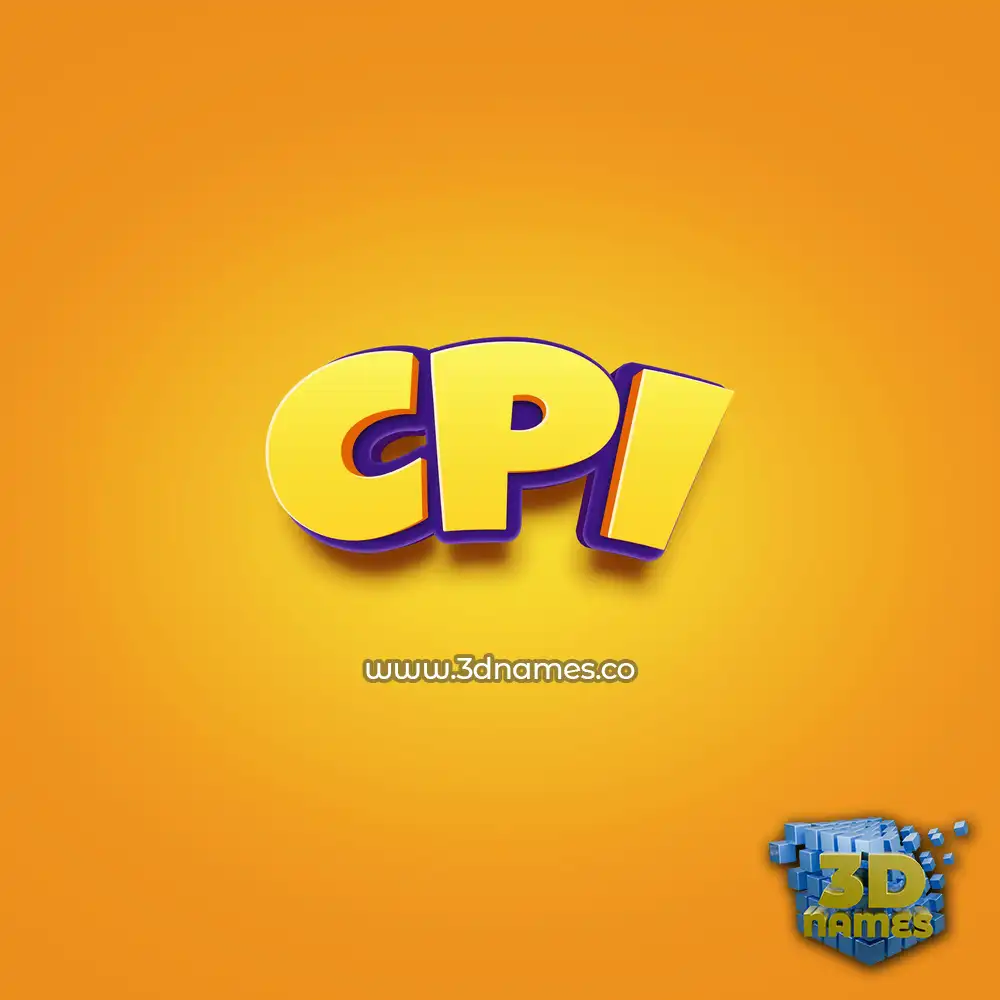 cpi in Orange Toon style - 3D name wallpaper