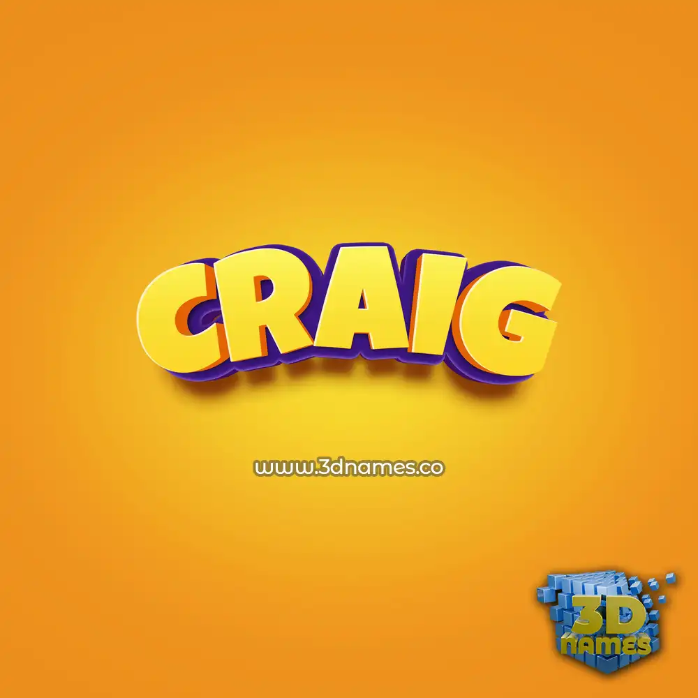 craig in Orange Toon style - 3D name wallpaper