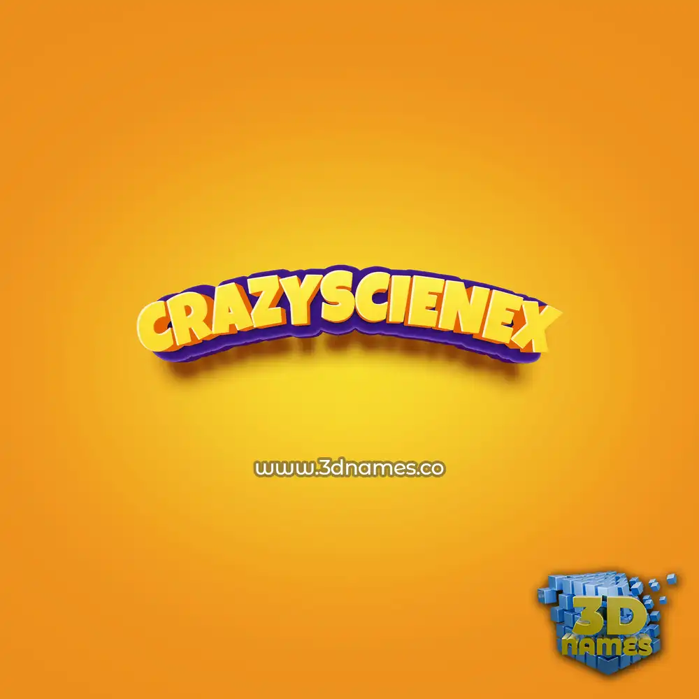 crazyscienex in Orange Toon style - 3D name wallpaper