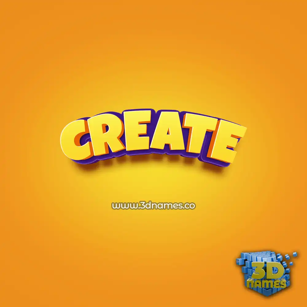 create in Orange Toon style - 3D name wallpaper
