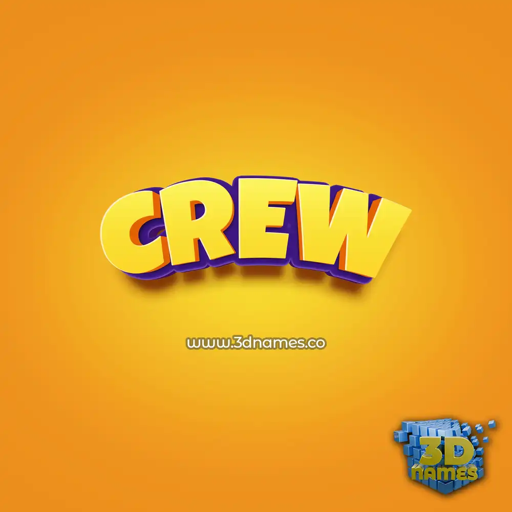 crew in Orange Toon style - 3D name wallpaper