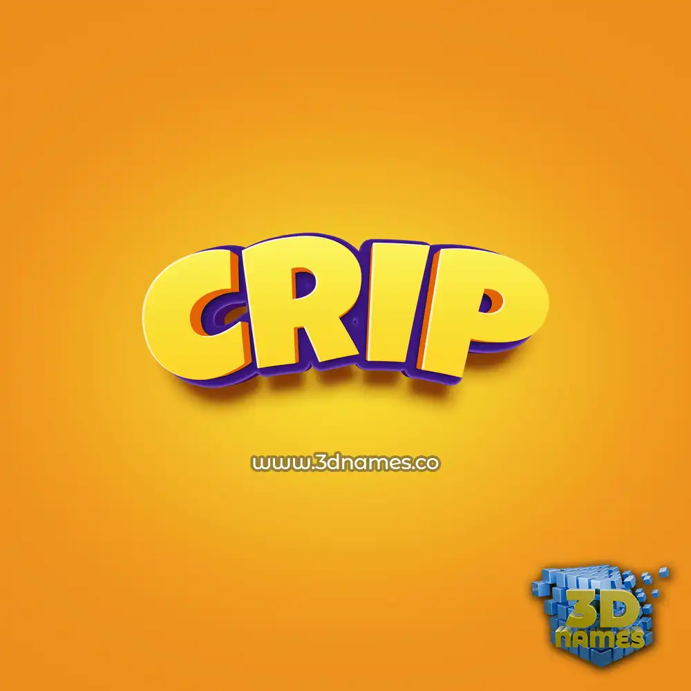 crip in Orange Toon style - 3D name wallpaper