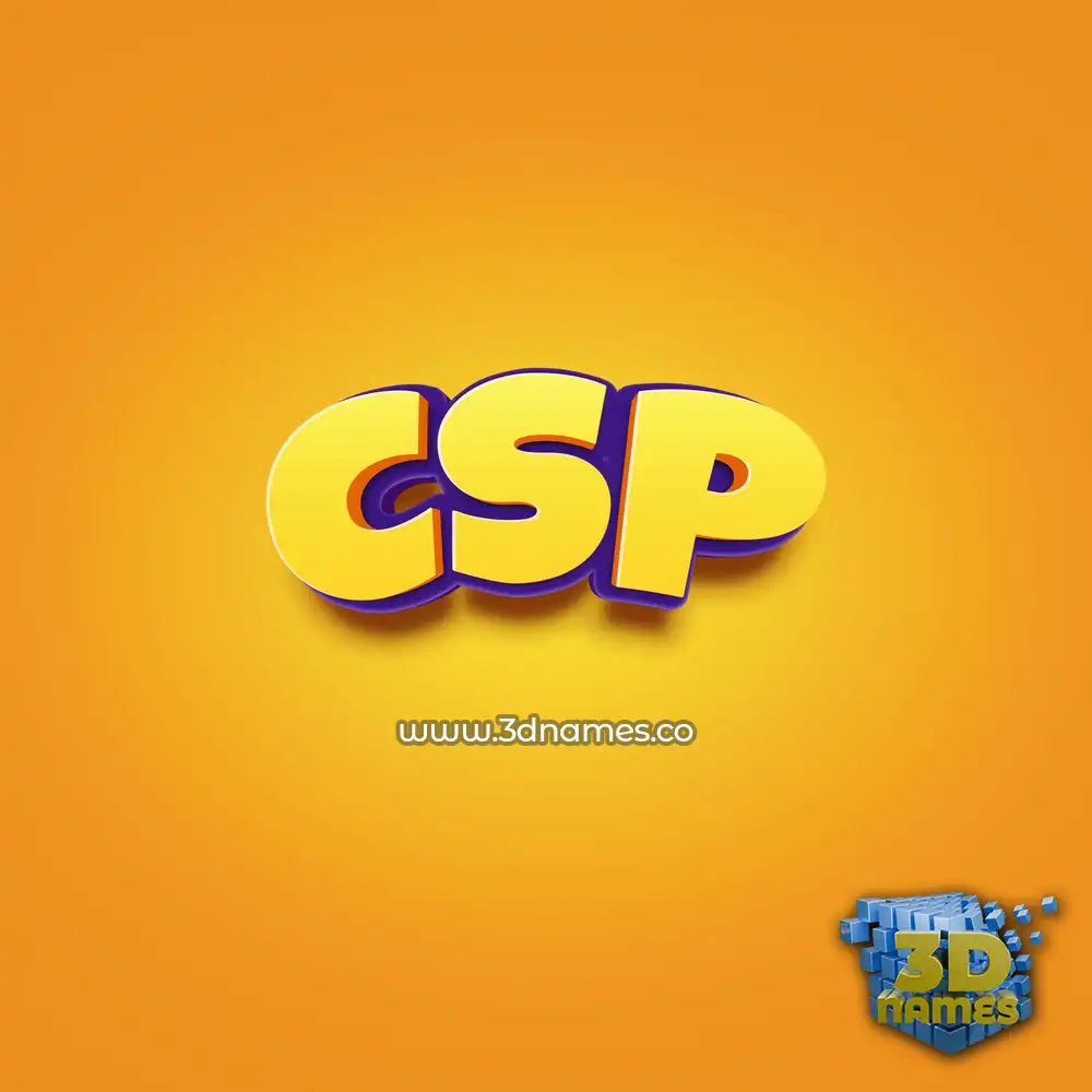 csp in Orange Toon style - 3D name wallpaper