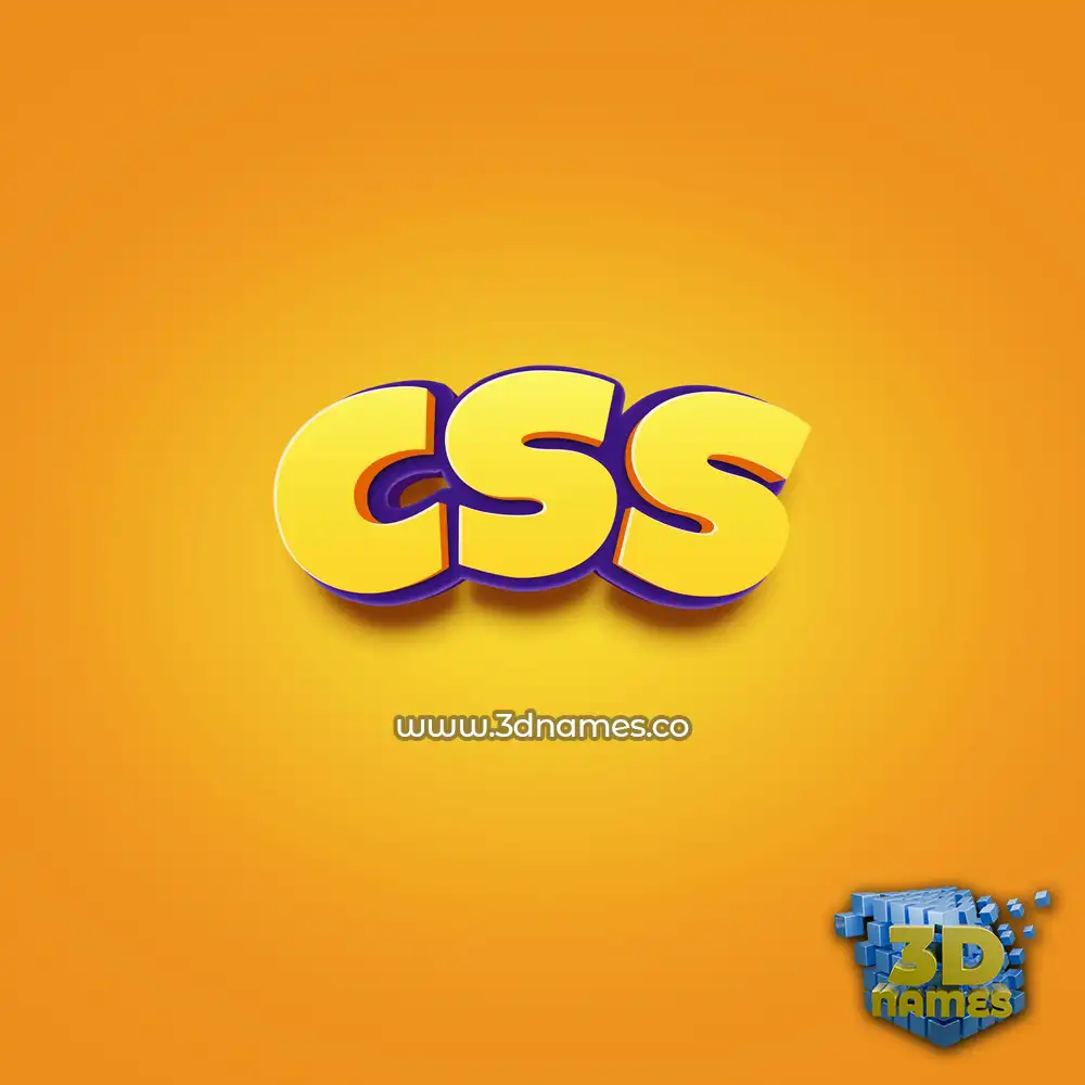 css in Orange Toon style - 3D name wallpaper