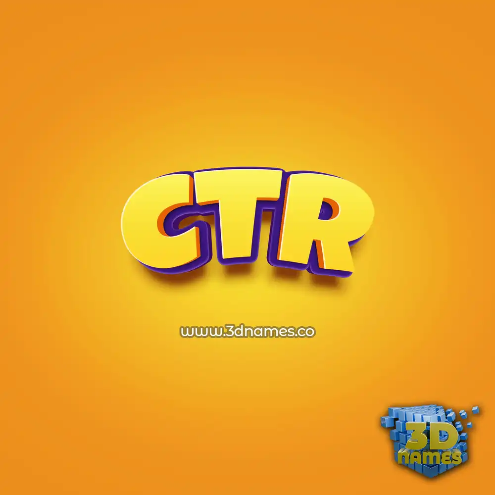 ctr in Orange Toon style - 3D name wallpaper