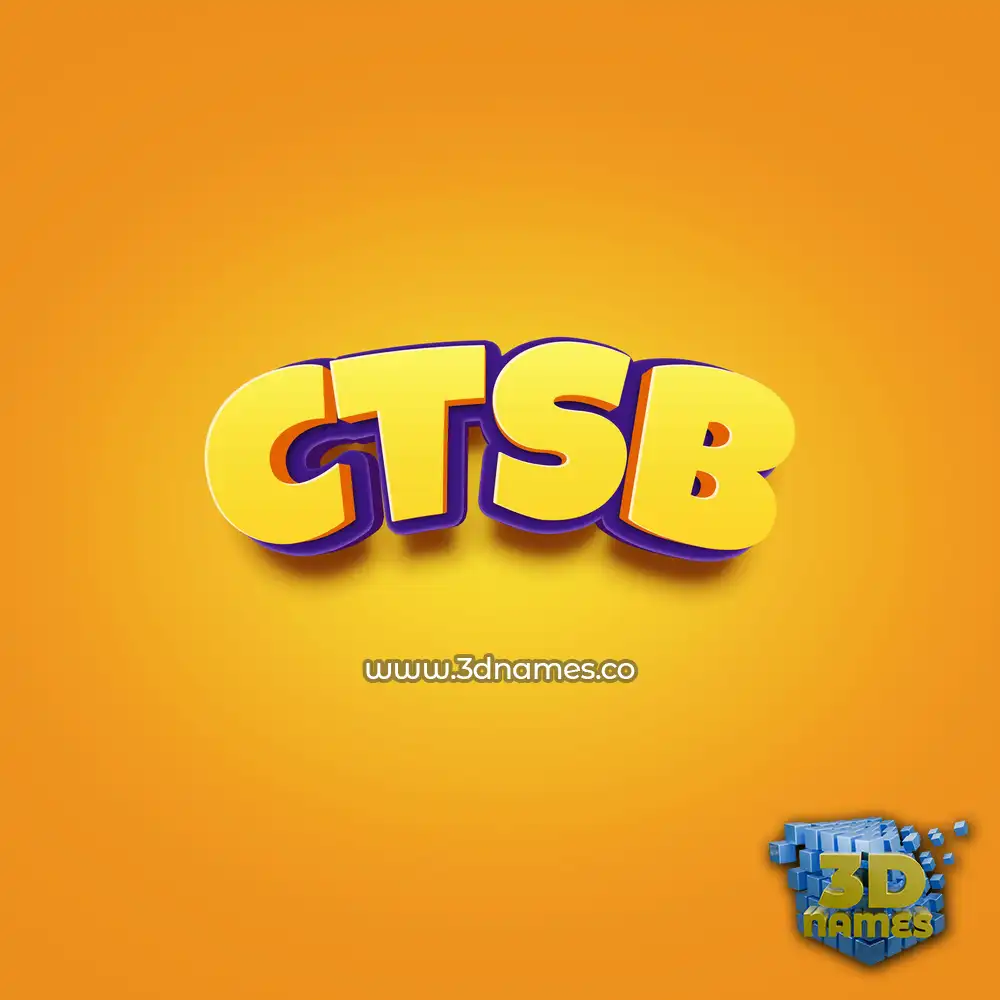 ctsb in Orange Toon style - 3D name wallpaper