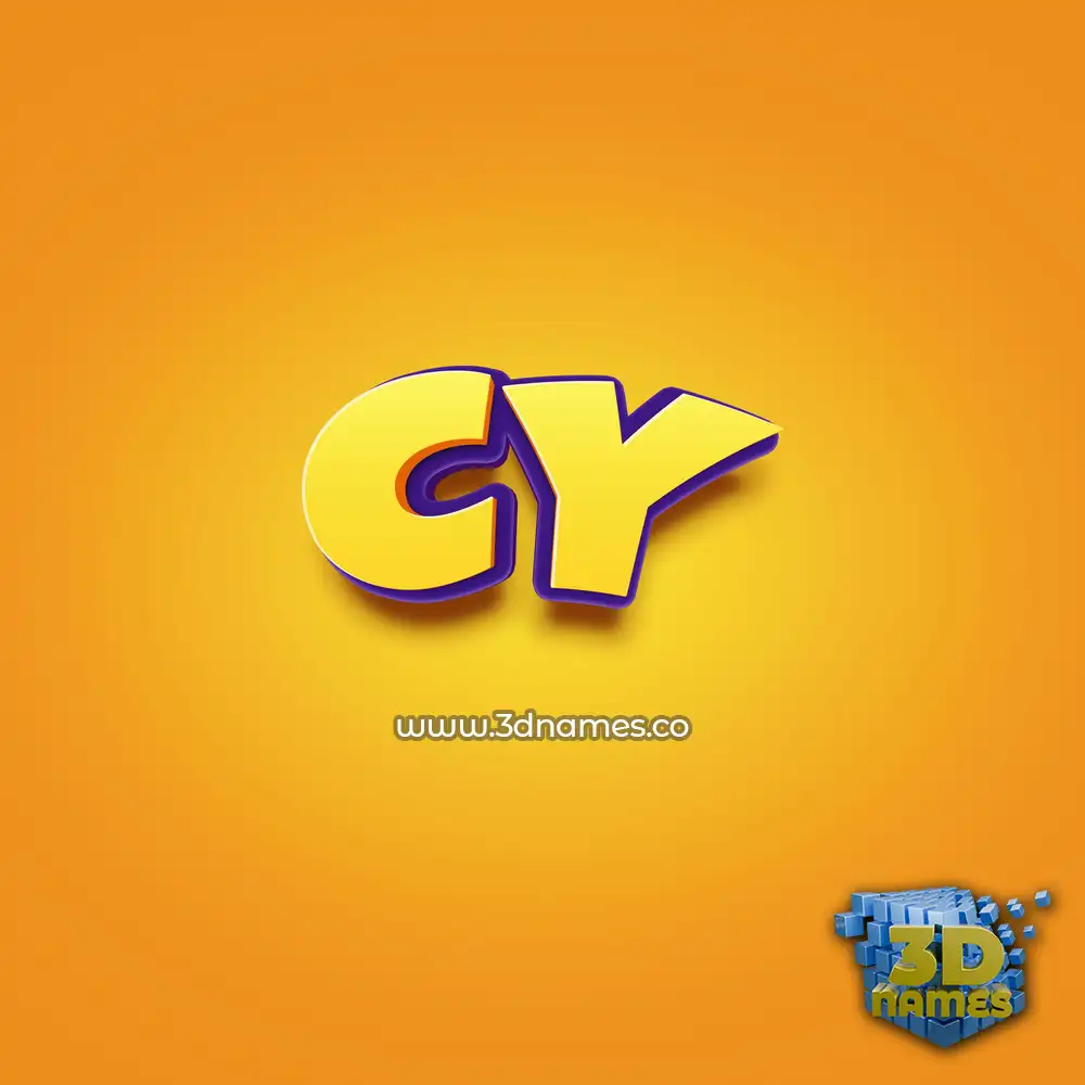 cy in Orange Toon style - 3D name wallpaper