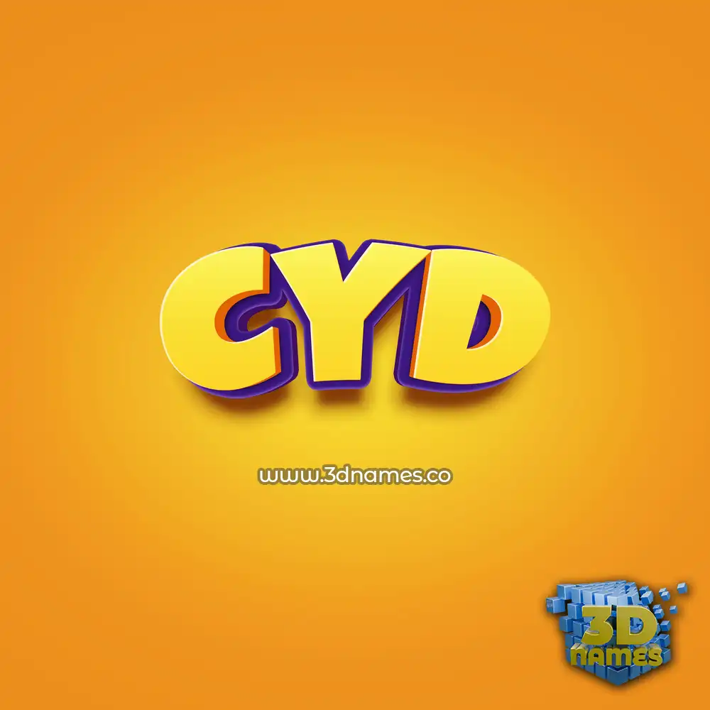 cyd in Orange Toon style - 3D name wallpaper