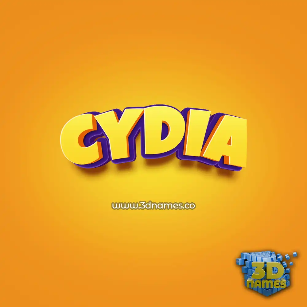 cydia in Orange Toon style - 3D name wallpaper