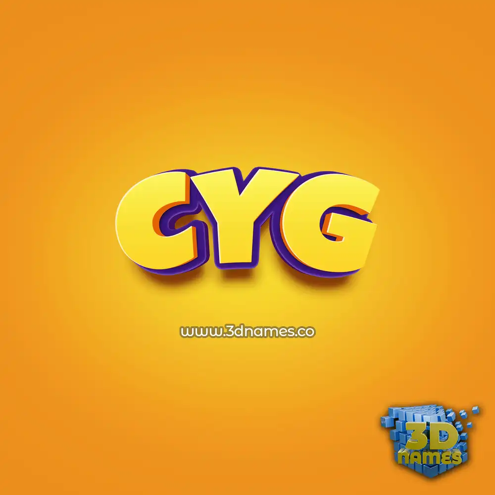 cyg in Orange Toon style - 3D name wallpaper