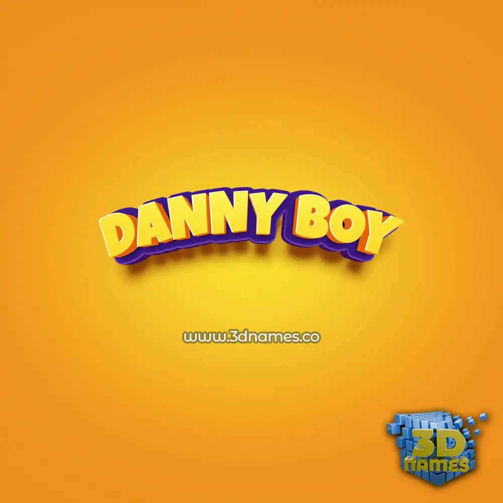 danny boy in Orange Toon style - 3D name wallpaper