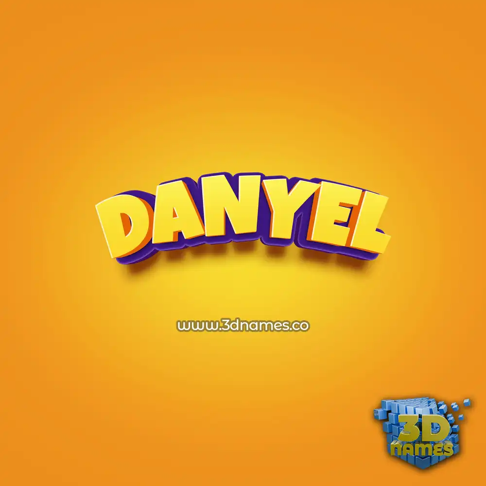 danyel in Orange Toon style - 3D name wallpaper