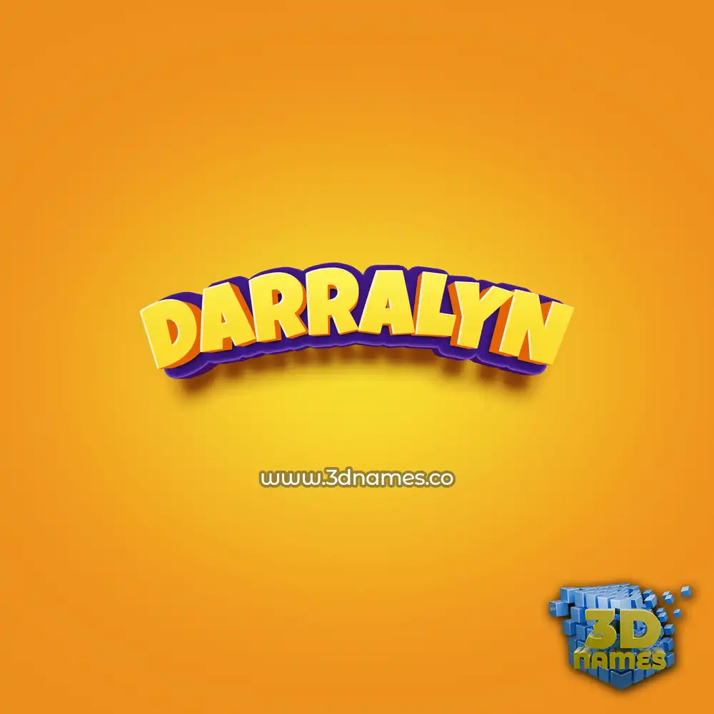 darralyn in Orange Toon style - 3D name wallpaper