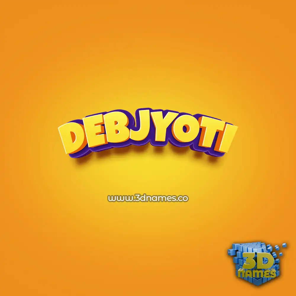 debjyoti in Orange Toon style - 3D name wallpaper