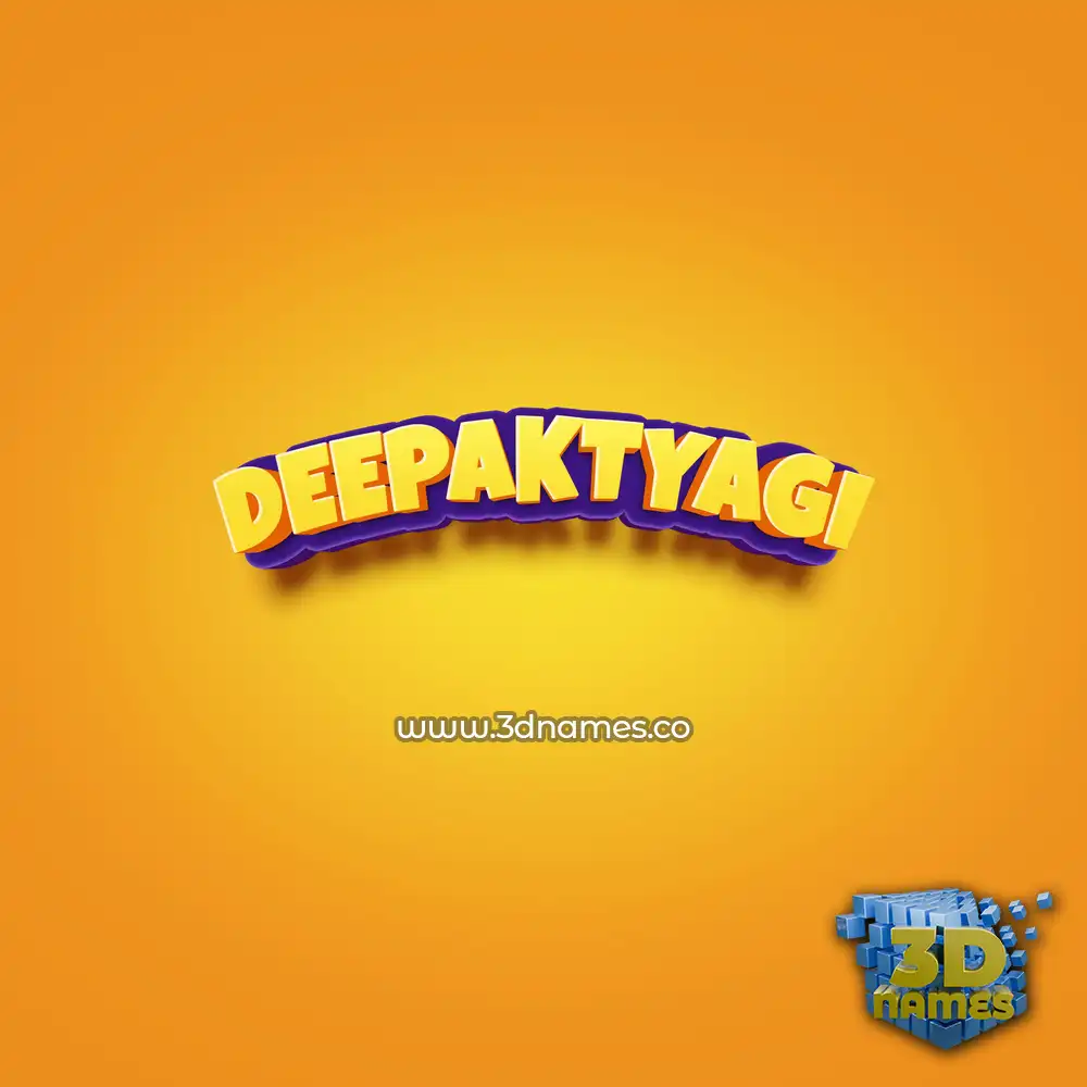 deepaktyagi in Orange Toon style - 3D name wallpaper
