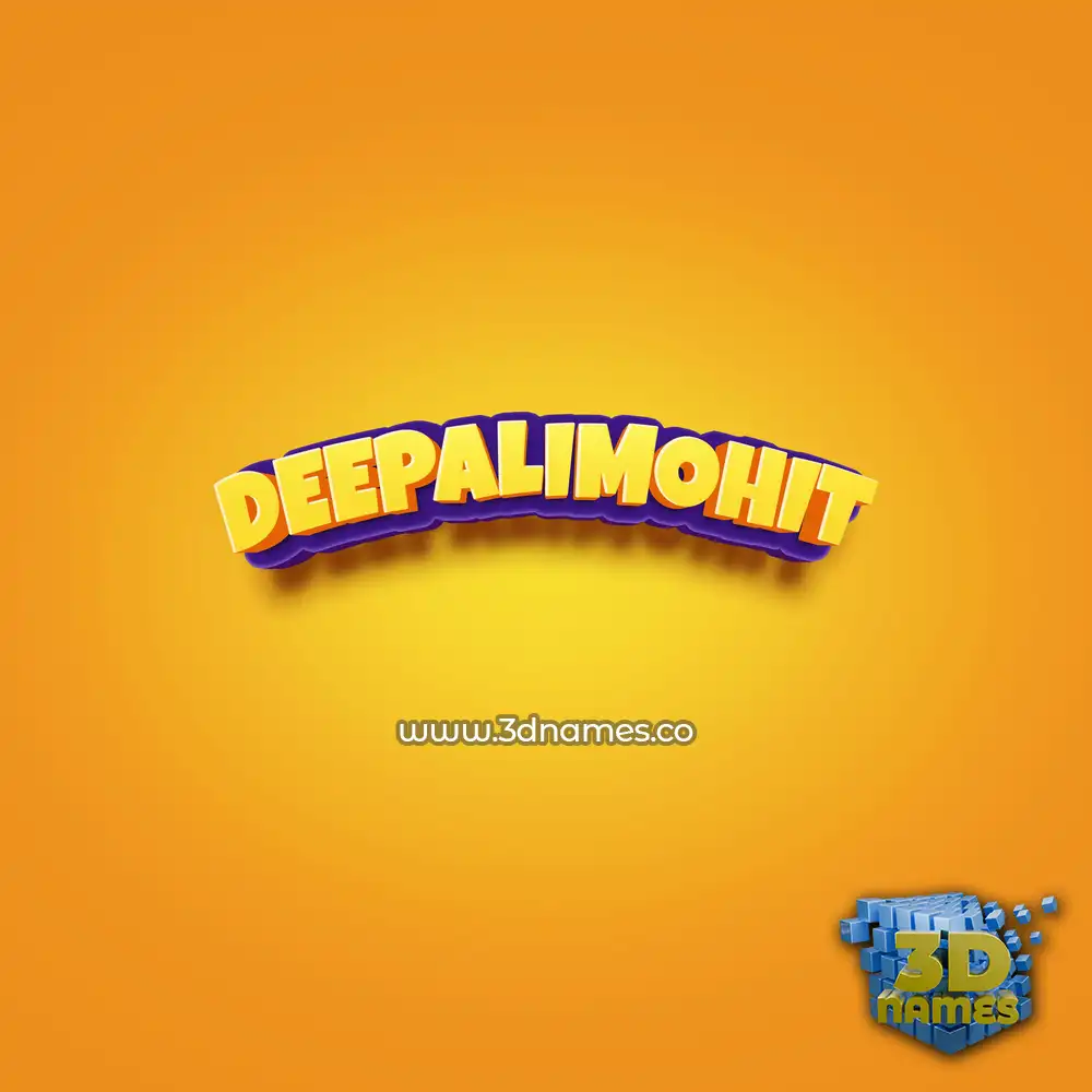 deepalimohit in Orange Toon style - 3D name wallpaper