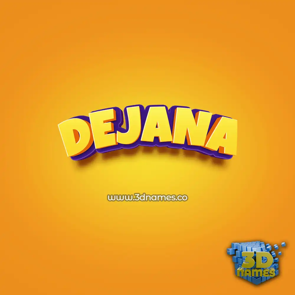dejana in Orange Toon style - 3D name wallpaper