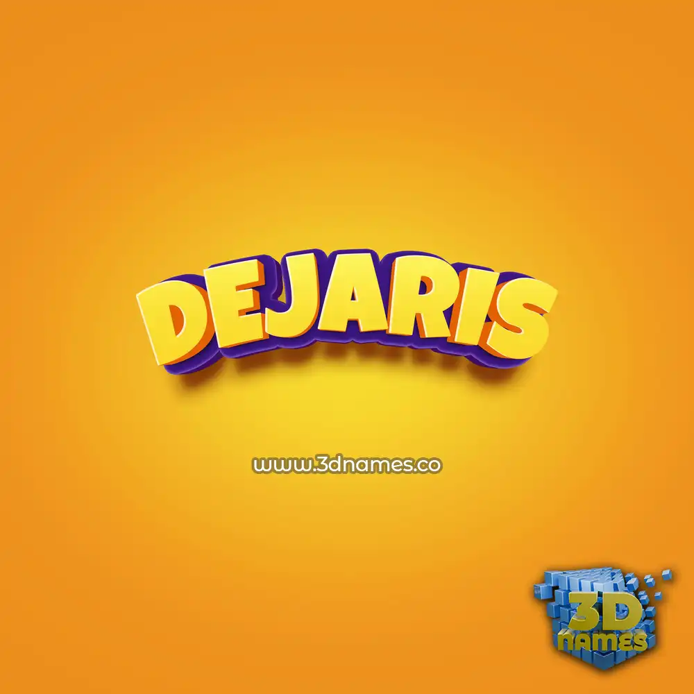 dejaris in Orange Toon style - 3D name wallpaper