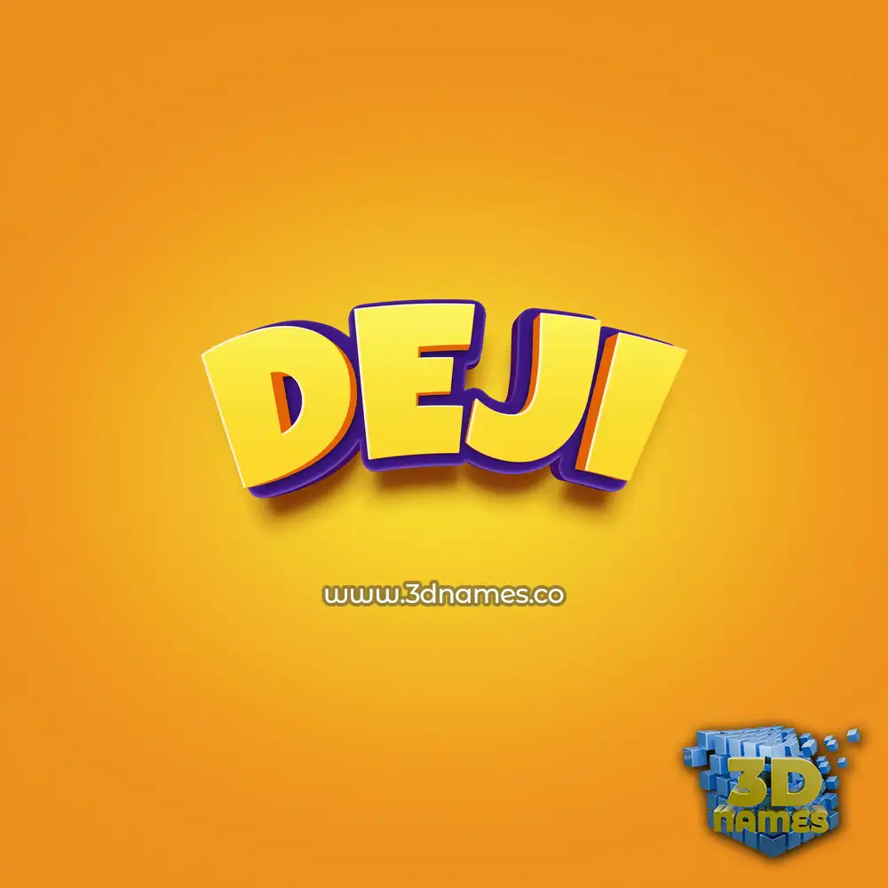 deji in Orange Toon style - 3D name wallpaper
