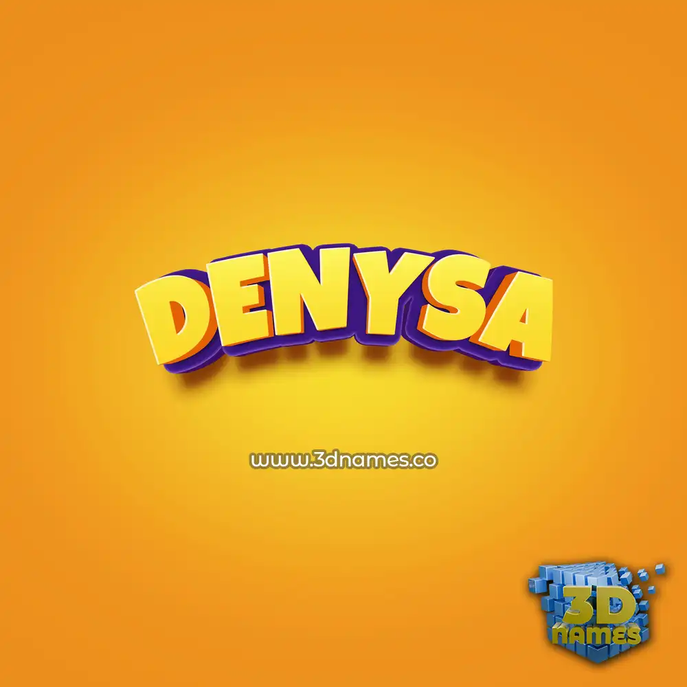 denysa in Orange Toon style - 3D name wallpaper