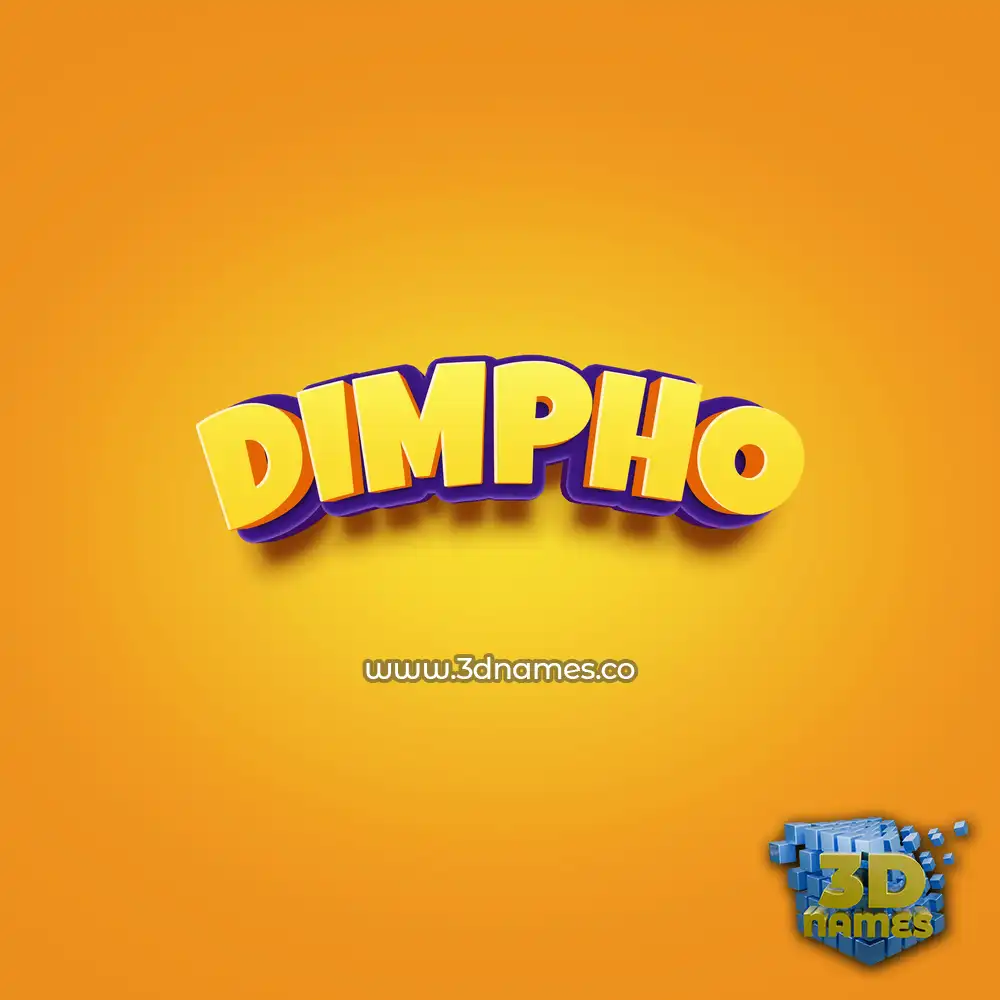 dimpho in Orange Toon style - 3D name wallpaper