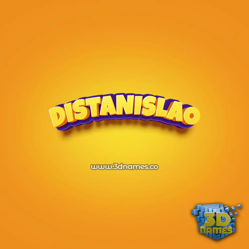 distanislao in Orange Toon style - 3D name wallpaper