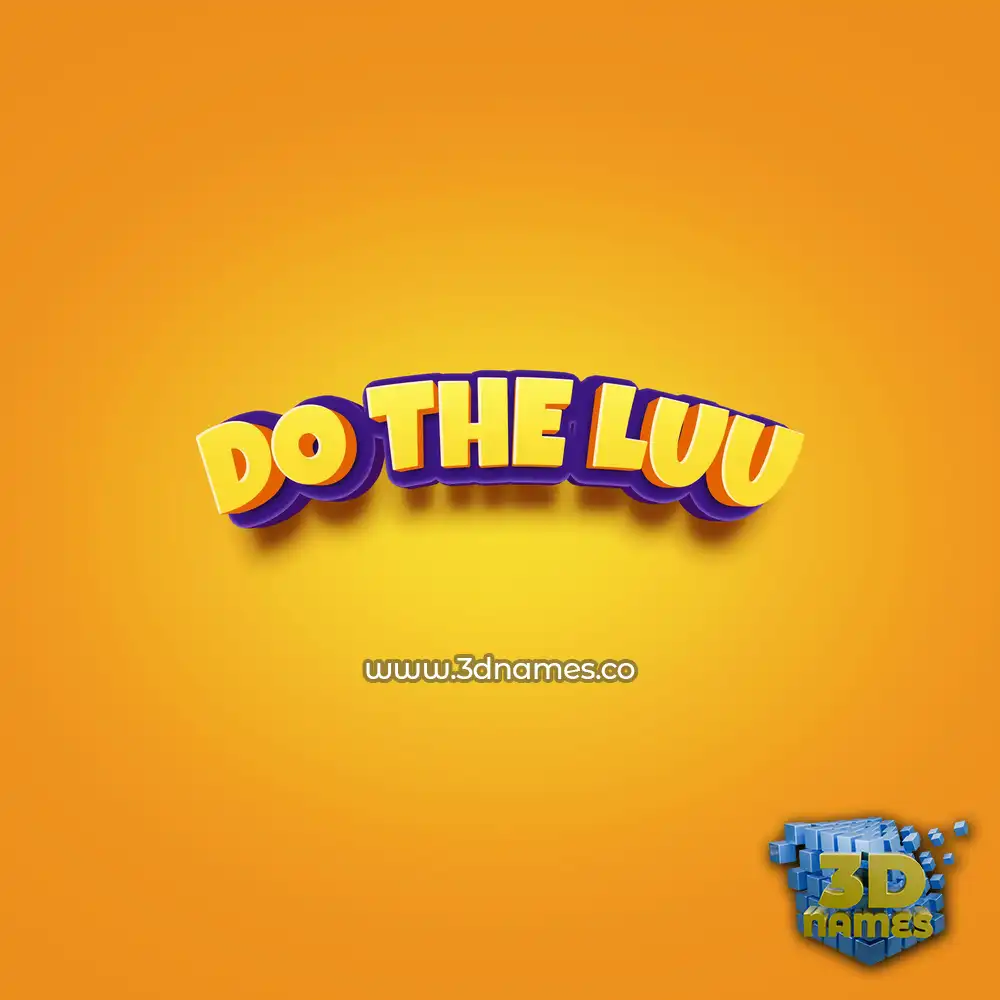do the luu in Orange Toon style - 3D name wallpaper