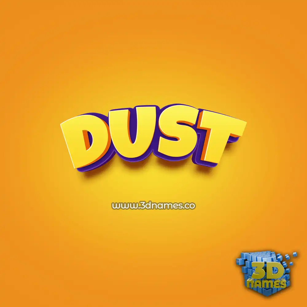 dust in Orange Toon style - 3D name wallpaper